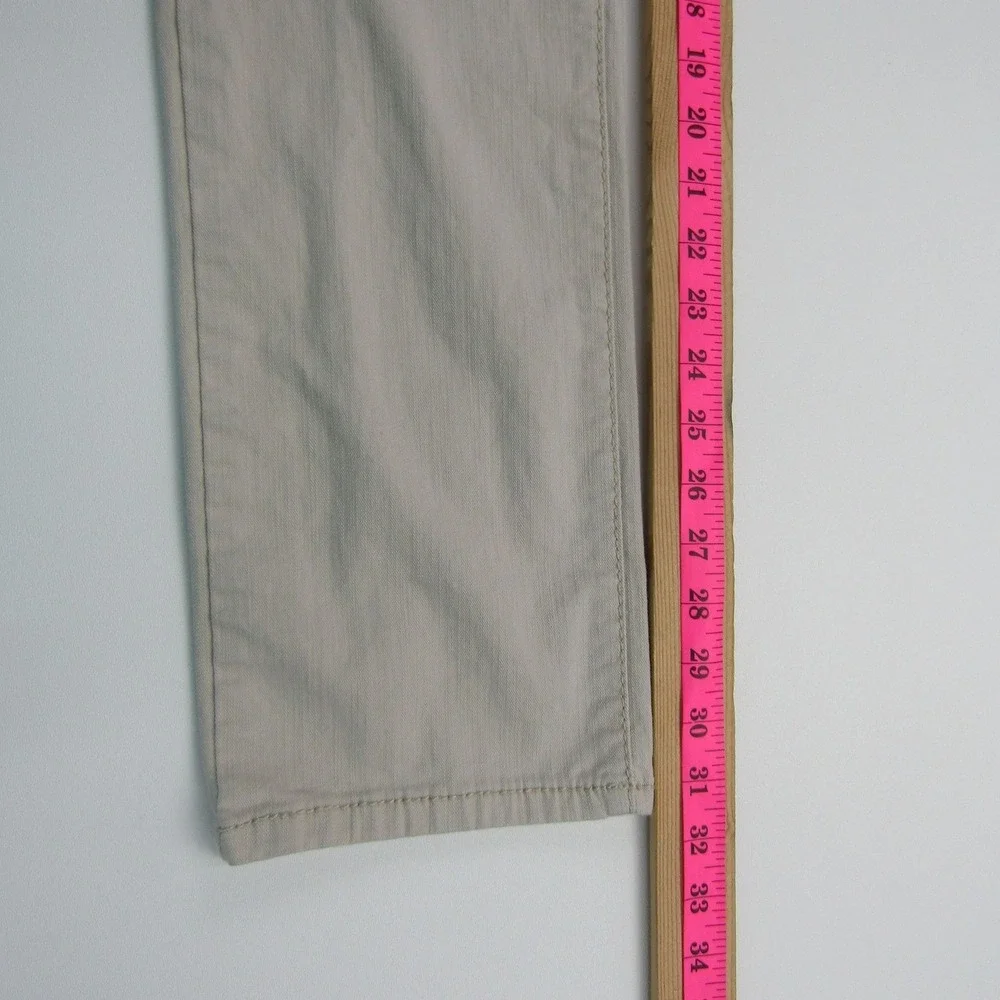 Beige Straight Leg Jeans 8/29 Nine West Mid Rise Stretch Embellished Pockets‎